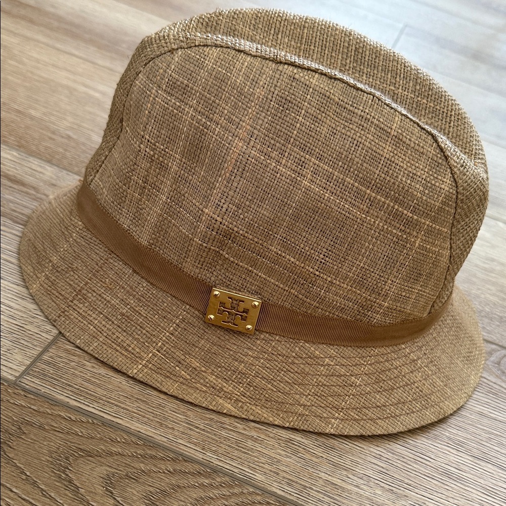 Tory Burch Brown Textured Bucket Hat